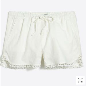 3” Pom Pom Linen-Cotton Shorts